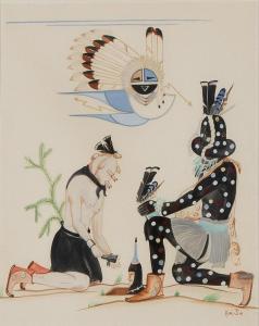 SANDY Percy 1918-1974,Untitled (Katsinam),Santa Fe Art Auction US 2022-08-12