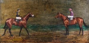 SANDYS LUMSDAINE Leesa 1936-1985,Jockey Geoff Lewis on Mill Reef,1971,Bellmans Fine Art Auctioneers 2023-11-21