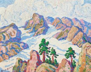 SANDZEN Sven Birger 1871-1954,Snowy Mountain Peaks,1938,Bonhams GB 2024-04-23