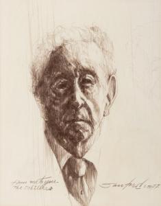 SANFORD Walter 1912-1987,Untitled (Portrait),1977,Hindman US 2024-01-25