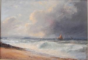 SANG Frederic Jacques,Stormclouds gathering off the coastline,Lacy Scott & Knight 2019-12-14