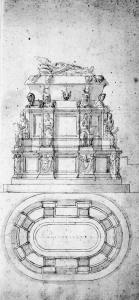 SANGALLO da Antonio II 1484-1546,DESIGN FOR THE TOMB OF POPE CLEMENT VII,Christie's GB 1998-07-07