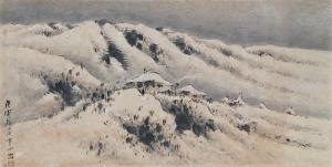 SANGBOM YI 1897-1972,Winter Landscape,1950,Seoul Auction KR 2015-03-09