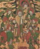 SANGO,Cheonjin 
Euigyeom 
Husim 
Assembled Deities,1740,Christie's GB 2010-09-15