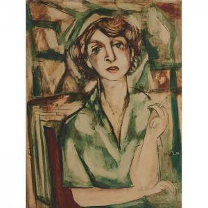SANKOWSKY Itzak 1908-1994,Woman with Cigarette,1952,Treadway US 2017-10-25