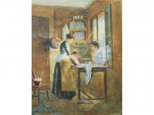 SANSOM Nelli 1894-1936,AN INTERIOR SCENE,1900,Penrith Farmers & Kidd's plc GB 2014-08-13