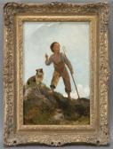SANT James 1820-1916,Shepherd Boy and his Dog,Dallas Auction US 2012-10-24