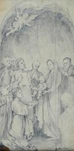 SANTELLI GIUSEPPE 1880-1956,Sacra famiglia con santi,Galleria Pananti Casa d'Aste IT 2018-07-18