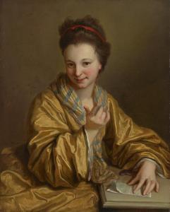 SANTERRE Jean Baptiste,A young woman in a yellow robe with a letter, call,1703,Christie's 2023-01-25