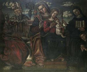 SANTI Giovanni 1435-1494,St. Anne, The Madonna, St. Anthony and Saints,Adams IE 2017-04-09