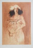 SANTIAGO Ramon 1943-2001,Woman and Hare,Ro Gallery US 2008-10-24