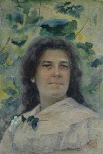 Santoro Francesco Raffaello 1844-1927,Ritratto di signora,Galleria Pananti Casa d'Aste IT 2016-02-13