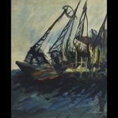 SANTOS Jorge 1922-1996,WHARF STUDY,1986,Waddington's CA 2008-06-02