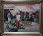 santos robert,Santa Fe Market Scene,Clars Auction Gallery US 2009-01-10