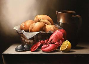 SANTOS Victor 1934-2003,Untitled - Lobster and Lemon,Levis CA 2024-03-09