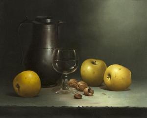 SANTOS Victor 1934-2003,Untitled - Still Life With Apples & Walnuts,Maynards CA 2013-11-06