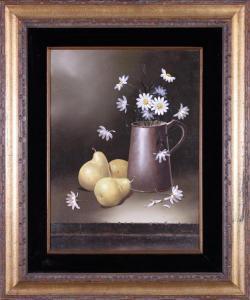 SANTOS Victor 1934-2003,Untitled, Still Life with Pears and Daisies,Hodgins CA 2022-08-08