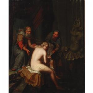 SANTVOORT van Jacob Philipp 1700-1700,SUSANNAH AND THE ELDERS,Sotheby's GB 2007-09-17