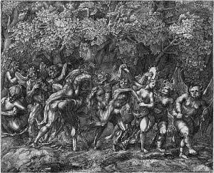 SANUTO Giulio 1530-1588,Bacchanal mit Satyrn und Nymphen,Galerie Bassenge DE 2017-11-30