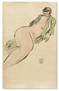 SANYU 1895-1966,FEMME AU PEIGNOIR VERT,1920,Sotheby's GB 2018-03-31