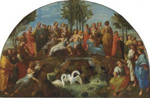 SANZIO Raffaello 1483-1520,Apollo and the Muses on the Parnassus,Christie's GB 2006-01-24