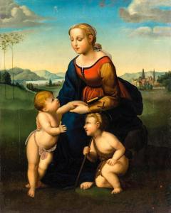 SANZIO Raffaello 1483-1520,Madonna mit dem Jesuskind und Johannesknaben,Palais Dorotheum 2014-11-05