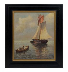 SAPHIER Louis 1877-1954,Maritime Scene with Sailboats and Rowboats.,Burchard US 2017-07-23