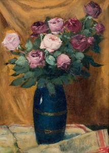 sapounov nicolai nicolaievitch 1880-1912,Bouquet de roses,1899,Damien Leclere FR 2017-11-20