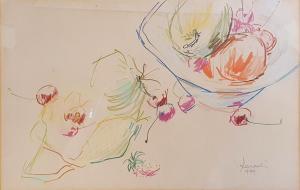 sarachi Chatin 1902-1974,study of flowers,1949,Charterhouse GB 2022-07-07
