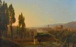 SARAZIN DE BELMONT Louise Joséphine 1790-1870,View of Florence with the Duomo,1839,Woolley & Wallis 2024-03-06