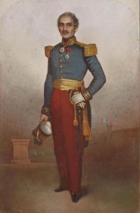 SARDOU Honoré Charles 1806-1872,Portrait d'un officier en pied,1849,Christie's GB 2012-04-04