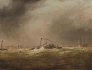 SARGEANT h 1830-1850,The Portsmouth chain ferry on a stormy day,Christie's GB 2008-11-25