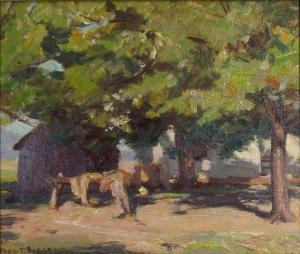SARGENT Paul Turner 1880-1946,Untitled (Ranch in the Shade),1937,Clars Auction Gallery US 2020-01-19