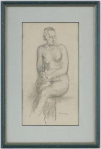 SARKISSOFF Maurice 1882-1946,Nu féminin assis,Piguet CH 2010-09-29
