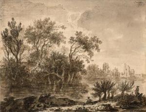 SARRAZIN Jean Baptiste,Pêcheurs à la rivière,1766,Artcurial | Briest - Poulain - F. Tajan 2020-02-04