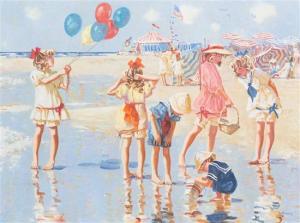 SARSONY Robert 1938,Children at Seaside,Hindman US 2018-06-07