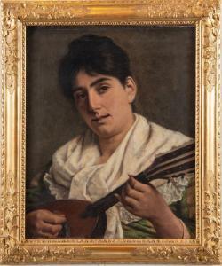 SARTONI Giulia 1850-1946,Suonatrice di mandolino,Art International IT 2021-11-05