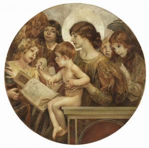 SARTORIO Giulio Aristide 1860-1932,Madonna degli Angeli (Magnificat),1895,Farsetti IT 2017-10-28