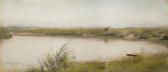 SARTORIO Giulio Aristide 1860-1932,Vue d'un lac dans la campagne romaine, des colli,1891,Christie's 2008-04-10