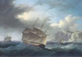 SARTORIUS C.J,English and French frigates in pursuit off a rocky,1808,Christie's 2003-05-21