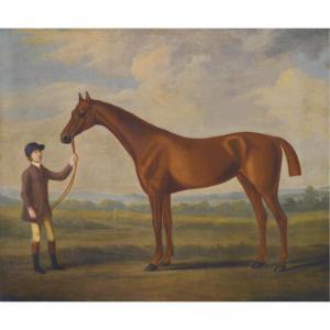 SARTORIUS Francis I,A CHESTNUT RACEHORSE HELD BY A STABLE BOY IN A LAN,Sotheby's 2009-05-07
