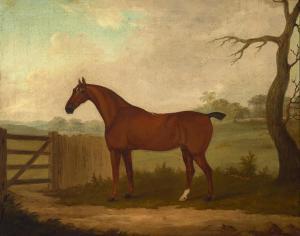 SARTORIUS John Francis 1775-1831,A bay hunter by a gate in a landscape,1810,Bonhams GB 2024-03-12