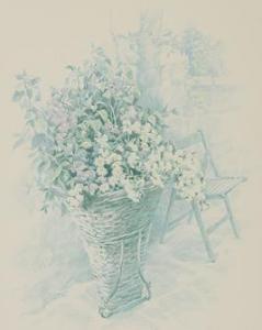 SASAKURA Teppei 1954,flower basket,Mainichi Auction JP 2023-04-01