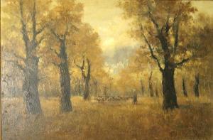 Sashegyi Karoly 1900-1900,A wooded landscape with a shepherdess and her flock,Bonhams GB 2005-10-23