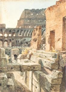 SASSI Pietro 1834-1905,Veduta dell'interno del Colosseo,1881,Bertolami Fine Arts IT 2024-04-18