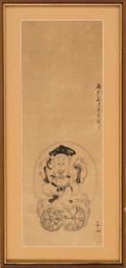 SATAKE Eikai 1803-1874,Daikoku standing on rice bales,1846,Eldred's US 2015-08-25