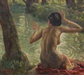 SATISH Sinha 1893-1965,Nude,1952,Galerie Koller CH 2018-12-04