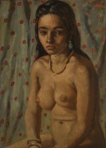 SATISH Sinha 1893-1965,NUDE,1939,Sotheby's GB 2017-10-25