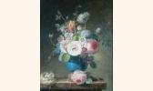 SAUCE Jean Louis 1760-1788,Vase de fleurs avec un nid posés sur un entablemen,De Nicolay 2001-12-12