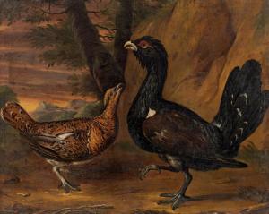 SAUERLAND Philipp,A pair of capercaillies in landscape,1729,im Kinsky Auktionshaus 2019-04-09